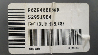P0ZR40BD5AD 2008-2010 Dodge Grand Caravan Front RH Kick Panel Trim Used ZR40HL5AE