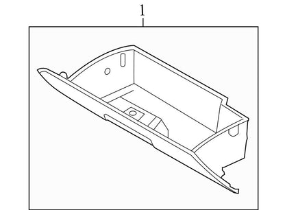 5F9Z74060T10AAA 2005-2007 Ford Freestyle Glove Box Assembly Used OEM 5F9X74060T10