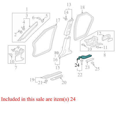 91560S84A01 2003-2007 Honda Accord RL Door Sill Plate Clip Used 91560S84A01 OEM