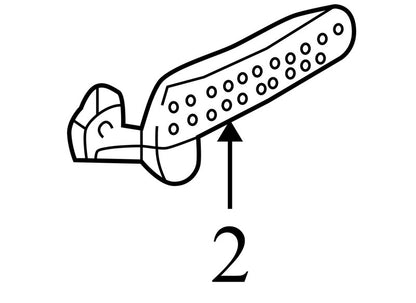 55276126AB 2002-2005 Dodge Ram 2500 Passenger Rear RR Interior Door Handle Used OEM 