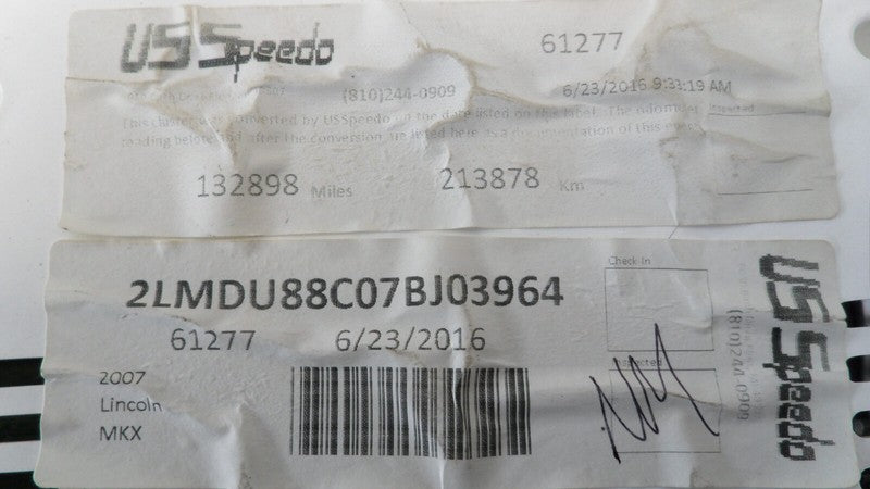 7A1T10849BF 2007-2008 Lincoln MKX Speedometer Instrument Cluster Used 7A1T10849BF OEM