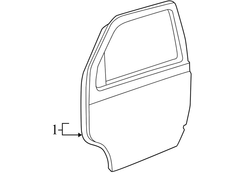 15591353 1996-2005 GMC Safari Driver FL Exterior Door Assembly Used OEM 15591353 