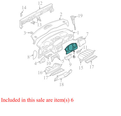 0769337504860 2002-2006 Mini Cooper Instrument Cluster Bezel Used 0769337504860 OEM