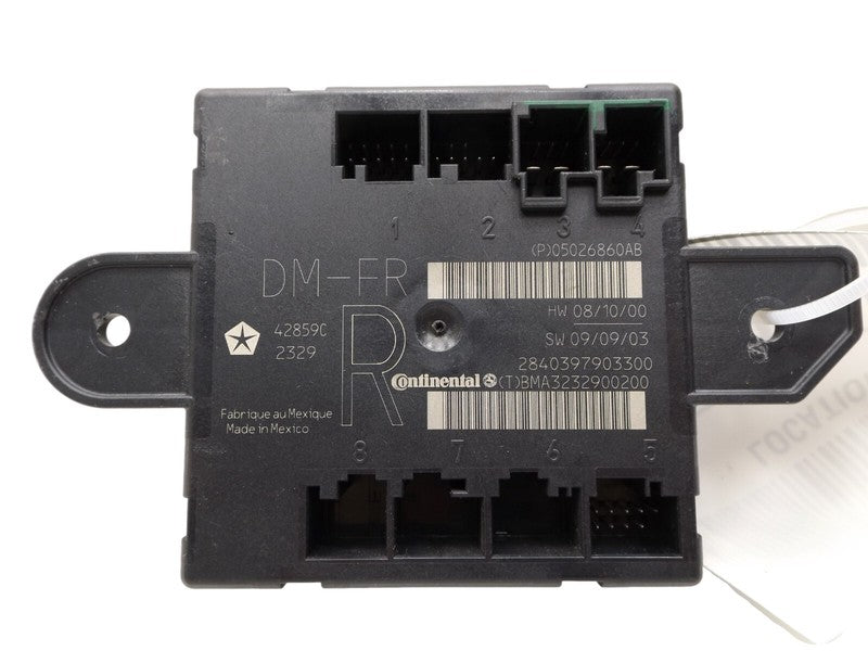 05026860AB 2009-2010 Dodge Journey Passenger FR Door Control Module Used OEM 05026860AB