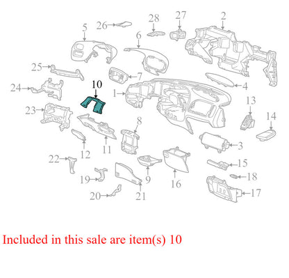 F75Z1504459AAE 1999-2003 Ford F-150 Instrument Panel Knee Bolster Used OEM F165B15046A88