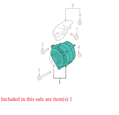 23100JA02C 2008-2015 Nissan Rogue 2.5L Alternator Used OEM 23100JA02C 