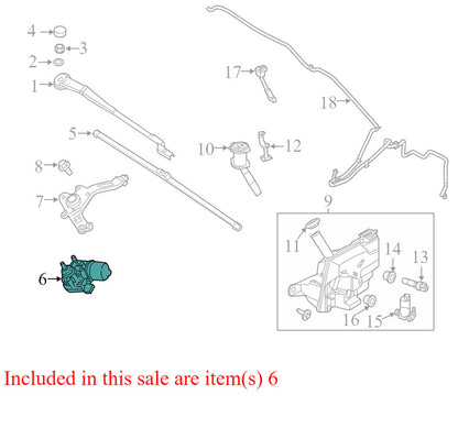 BM5117504BJ 2012-2014 Ford Focus Passenger FR Windshield Wiper Motor Used BM5117504BJ OEM