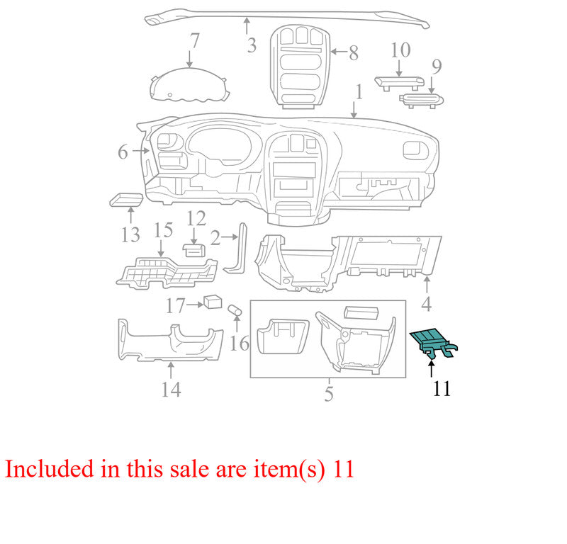 RR44BD5AE 2001-2007 Dodge Caravan Instrument Panel Cup Holder Taupe Used RR44BD5AE OME