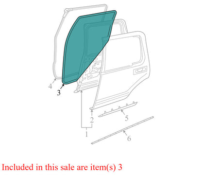 8L2Z7825324A 2006-2010 Mercury Mountaineer Driver Rear RL Door Seal Used OEM 8L2Z7825324A