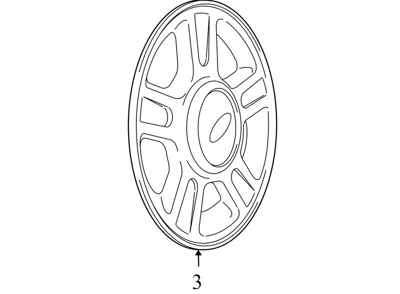 3L1Z1007AB 2003-2006 Ford Expedition 17x7.5 Aluminum Rim Wheel Used OEM 3L1Z1007AB 