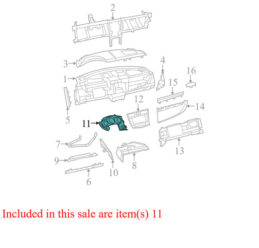 0XS96TRMA 2007-2010 Chrysler Sebring Instrument Cluster Bezel Used 0XS96TRMA OEM