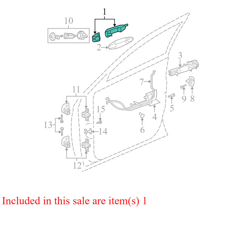 TY22EBGAE 2004-2008 Chrysler Pacifica Passenger FR Exterior Door Handle Used OEM 402346000
