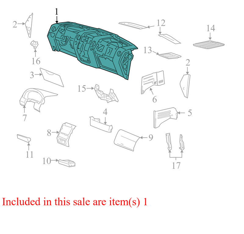 8L341504304 2004-2008 Ford F-150 Dashboard Panel Used 8L341504304 OEM