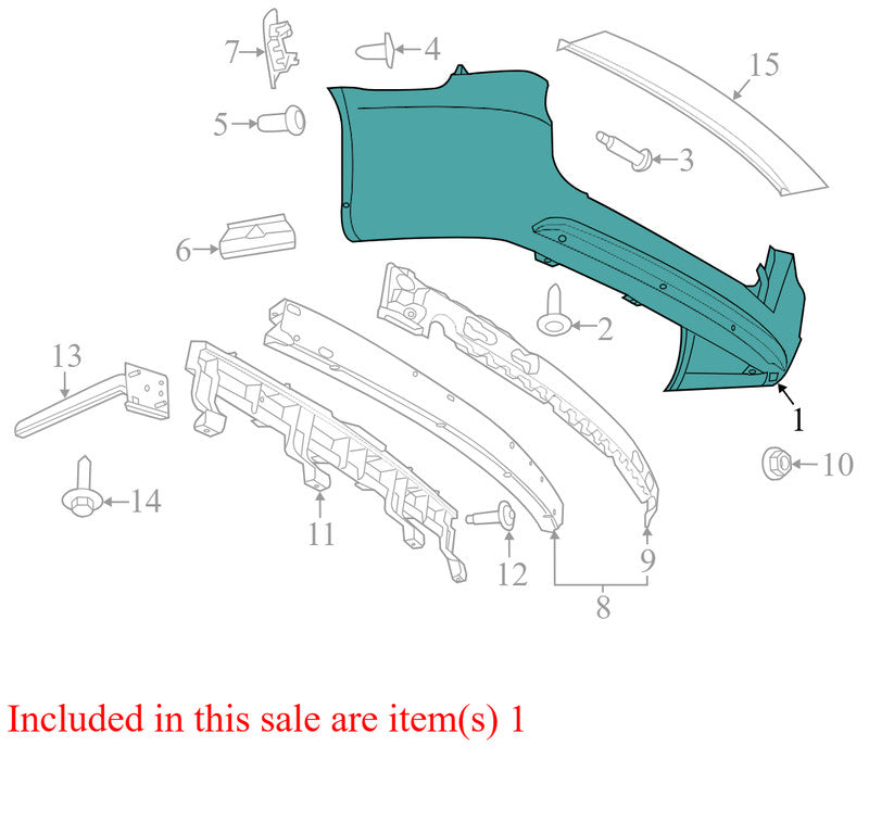 68125727AC 2011-2016 Chrysler Town &amp; Country Rear Bumper Cover Used 68125727AC OEM