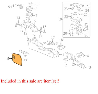 15231912 2005 - 2010 Chevrolet Cobalt Left Console Panel 15231913
