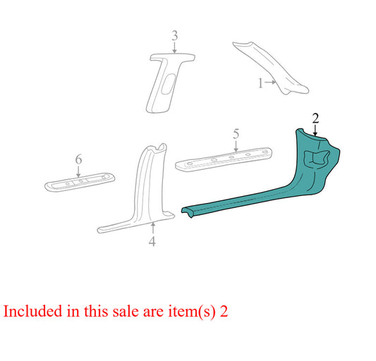 F8VB5402348AHW 2003-2011 Lincoln Town Car Passenger FR Kick Panel Trim Used F8VB5402348AHW OEM