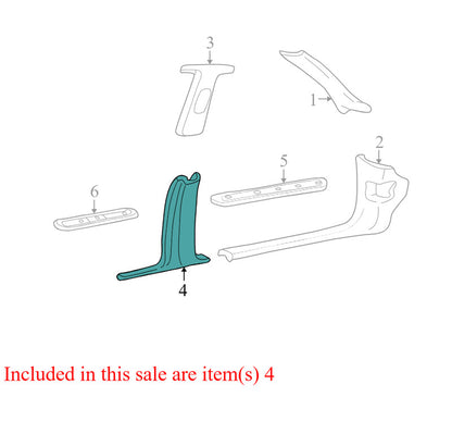 7W1354243A52AAW 2003-2011 Lincoln Town Car RL Door Pillar Post Trim Set Used 3W1Z5424346AAA OEM