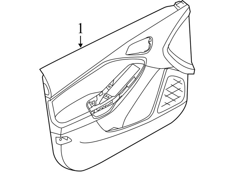 DM51A23493B 2012-2014 Ford Focus Driver FL Door Interior Trim Panel Used CP9Z5823942CA OEM