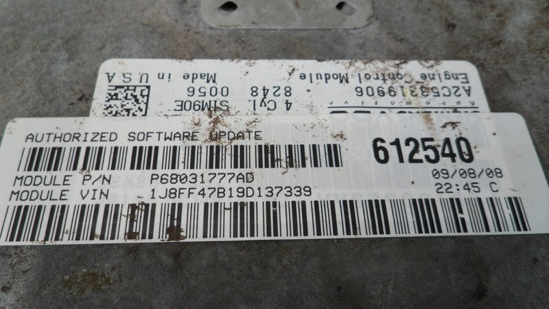 68031777AD 2007-2010 Jeep Compass Engine Control Module 2.4L Used 68031777AD OEM