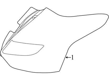 DM5Z13404C 2012-2014 Ford Focus Passenger RL Tail Light Assembly Used DM5Z13404C OEM