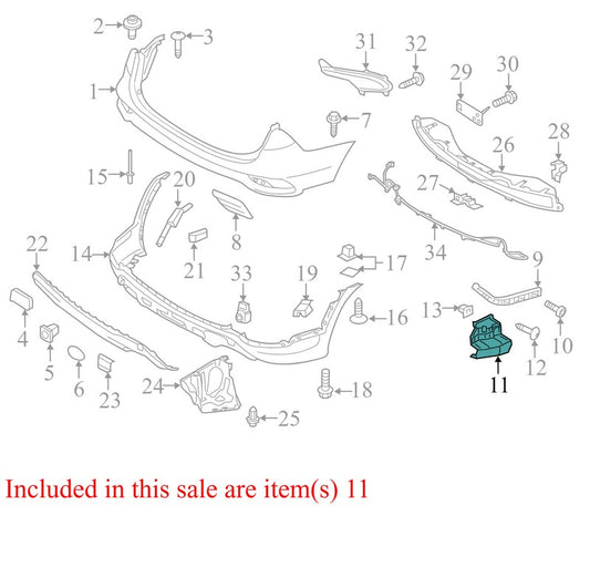 866182W000 2013-2018 Hyundai Sante Fe Right Bumper Bracket New 866182W000 
