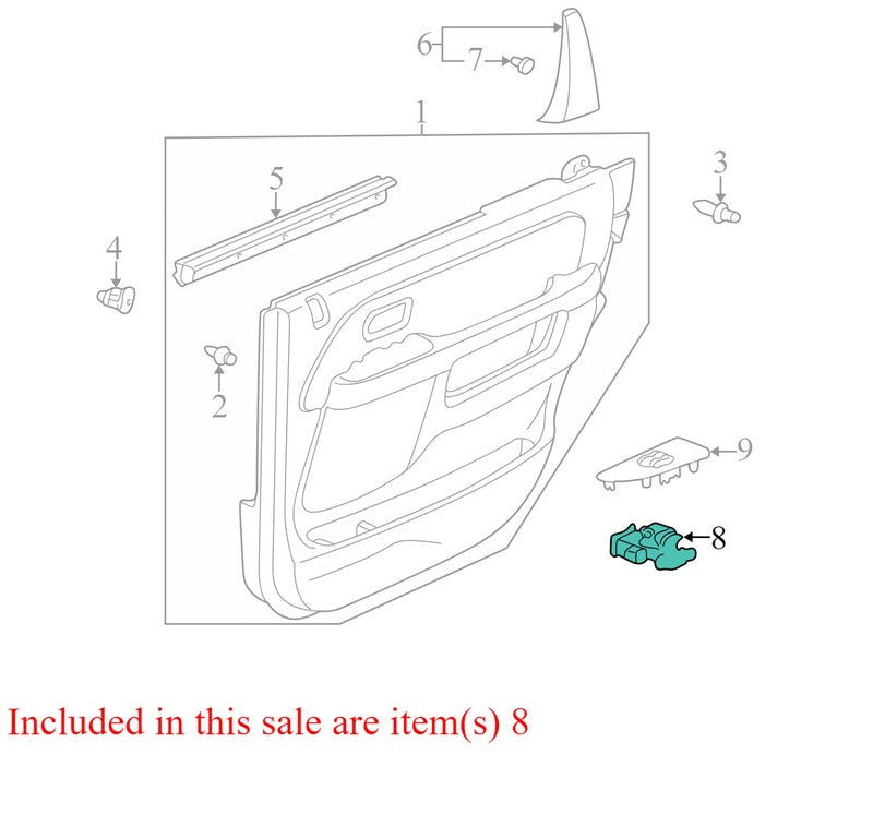 35765S5A003ZA 2002-2006 Honda CR-V Passenger Rear RR Door Window Switch Used OEM 35765S5A003ZA