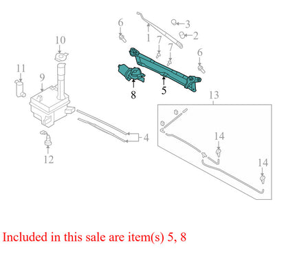 981503K000 2006-2010 Hyundai Sonata Windshield Wiper Motor W/ Linkage Used  981503K000 OEM