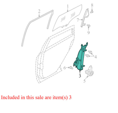 82720JM00A 2008-2015 Nissan Rogue Passenger Rear RR Window Regulator Used OEM 82720JM00A