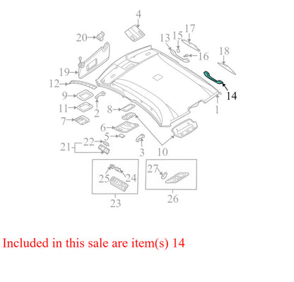 51162699095 2002-2006 BMW 325xi Interior Grab Handle Used OEM 51162699095 