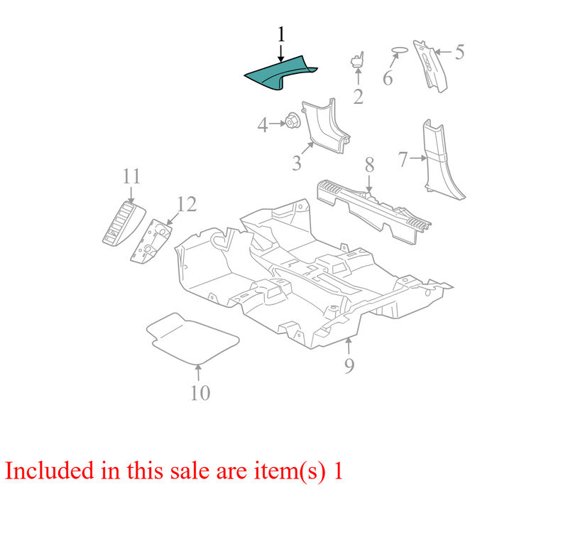 YD77HDAAF 2007-2009 Dodge Caliber Driver FL Body A-Pillar Trim Panel Used YD77HDAAF OEM