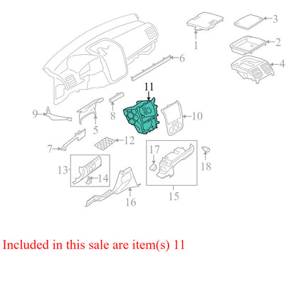 1K0858005D 2005-2010 Volkswagen Jetta TDI Radio Bezel Bracket Used OEM 1K0858005B