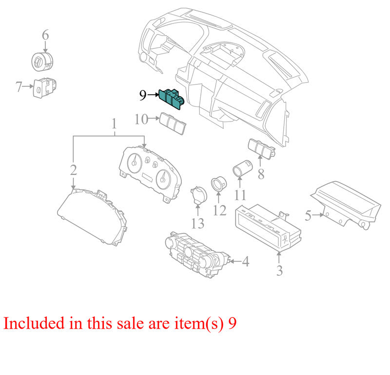 8L8Z10D889AA 2009-2011 Ford Focus Driver Information Display Switch Used 8L8Z10D889AA OEM