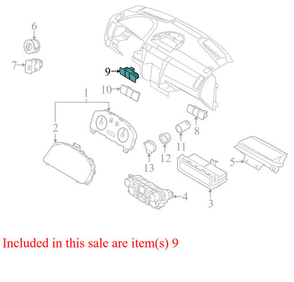 8L8Z10D889AA 2009-2011 Ford Focus Driver Information Display Switch Used 8L8Z10D889AA OEM
