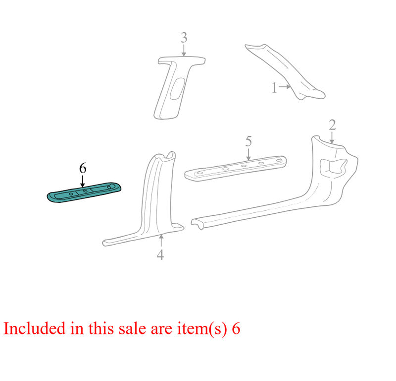 3W135413244BDW 2003-2011 Lincoln Town Car Passenger RR Door Sill Plate Used 3W1Z5413228BAB OEM