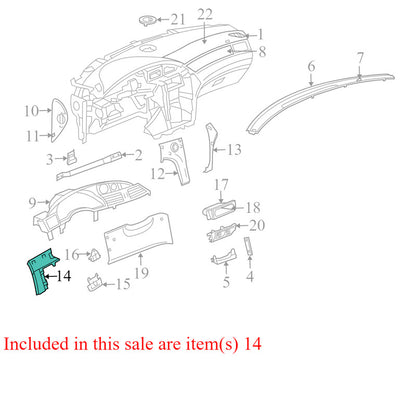 UF90XDVAC 2004-2008 Chrysler Pacifica Driver Left Dashboard Trim Panel Used OEM 0UF09TRMAA