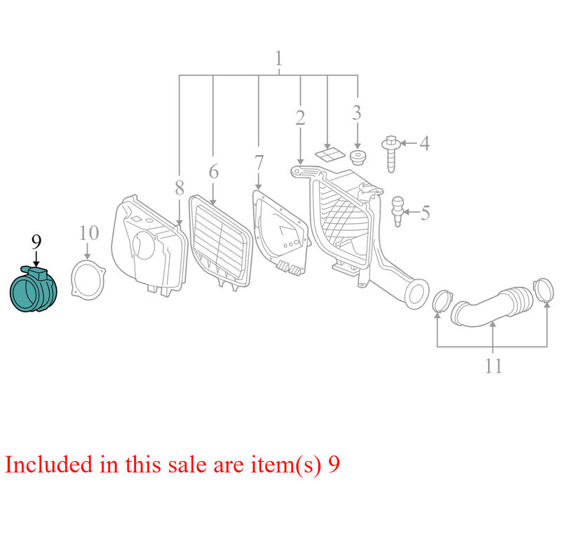 12566846 2004-2009 Cadillac SRX Mass Air Flow Sensor