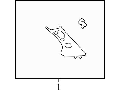 22789042 2009-2012 Chevrolet Traverse Right A-Pillar Trim Panel Used 22789040 OEM