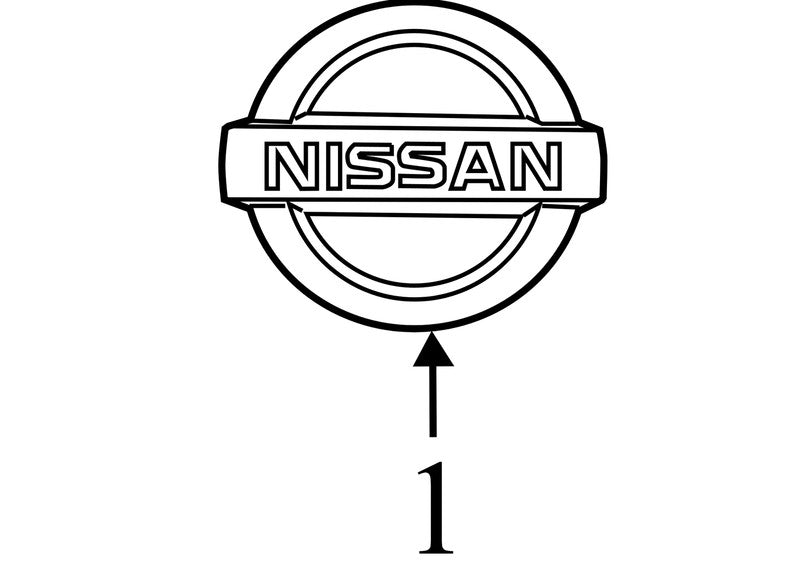 84890JM00A 2008-2015 Nissan Rogue Hatch Emblem Used OEM 84890JM00A