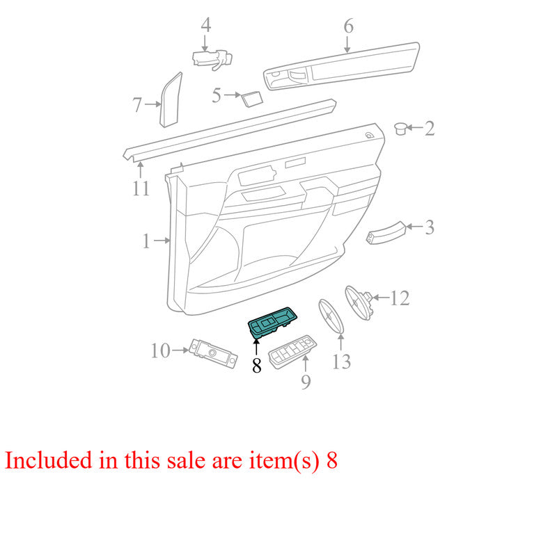 68110865AA 2015-2018 Dodge Grand Caravan Front Right Door Window Switch Used 68110865AA 