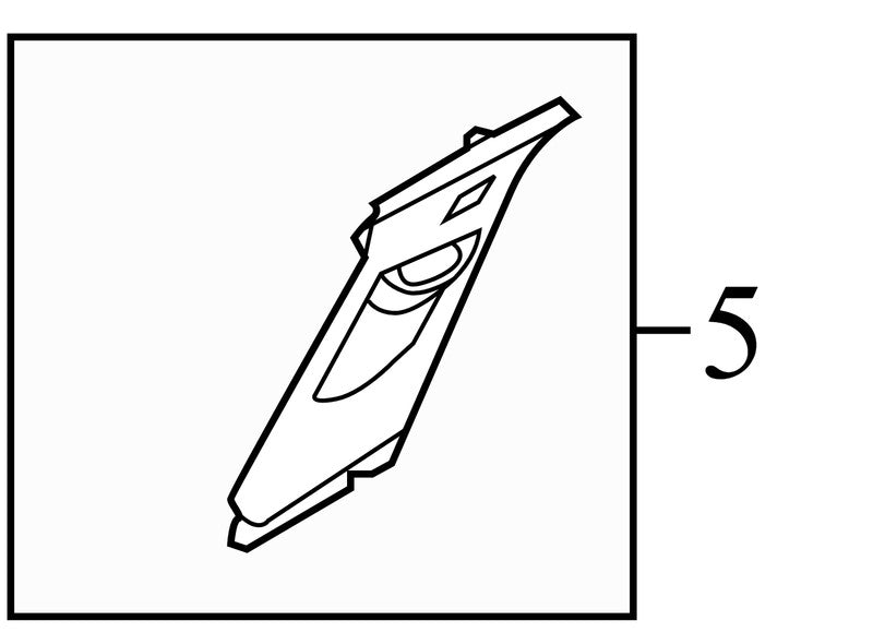 CM51A2458 2012-2018 Ford Focus FL Upper Door Pillar Post Trim Used CV6Z5424356BA OEM