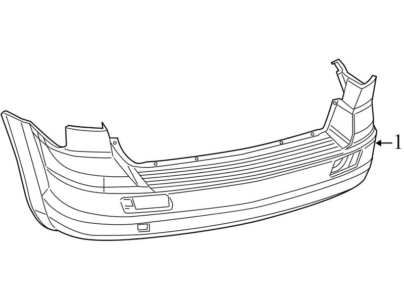 1SU15TZZAD 2009-2020 Dodge Journey Rear Bumper Cover Used OEM 1SU15TZZAD 