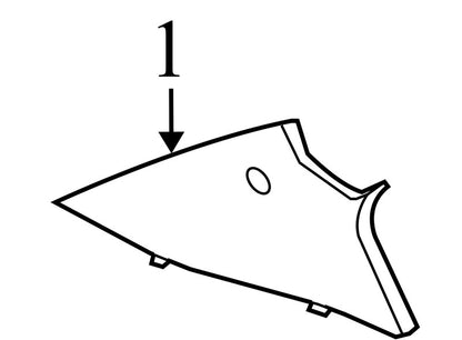 25897144 2005-2010 Chevrolet Cobalt Right Interior C Pillar Quarter Panel Trim 15275414