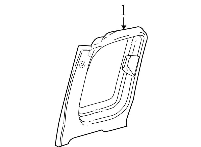 XL3Z1825508BAC 1999-2003 Ford F-150 Driver Rear RL Upper Interior Door Panel Used OEM XL3418255