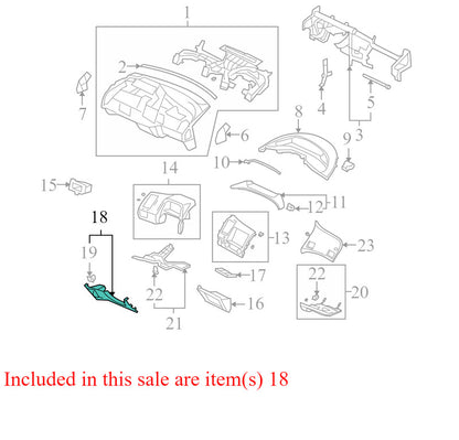 77300SNAA01ZE 2006-2011 Honda Civic Instrument Panel Knee Bolster Used OEM 77300SNAA01020