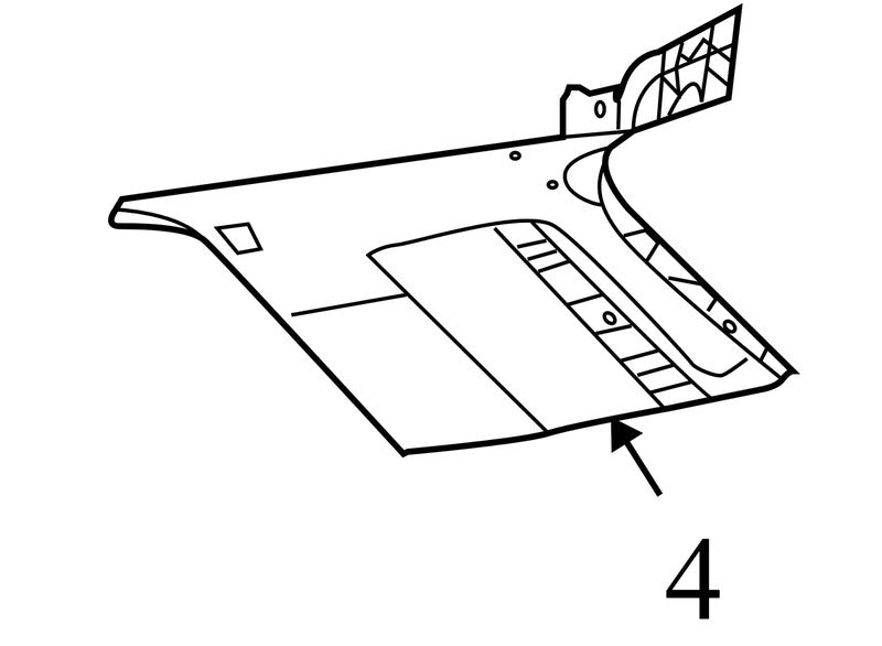 1BG15DW1AD 2009-2010 Dodge Journey Passenger RH D Pillar Trim Used OEM 1FB18DW7AB