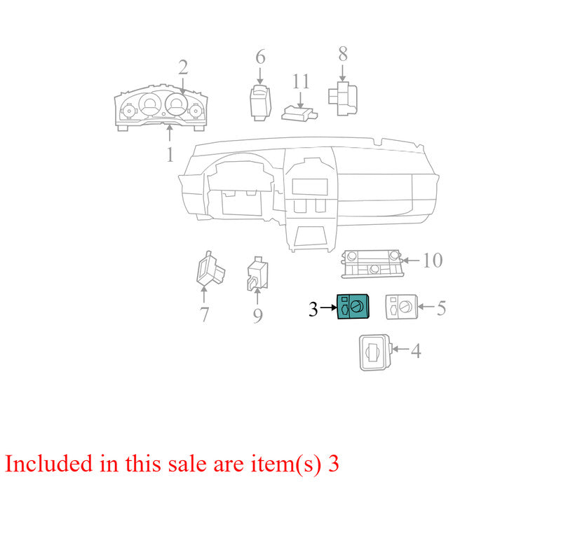 P04602762AB 2008-2010 Chrysler Town &amp; Country Headlight Switch Used OEM 1AC50DX9AB