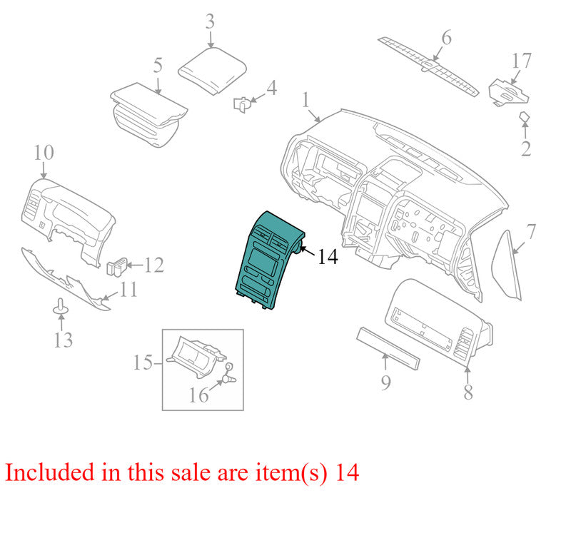 7A13KW7804302A 2007-2010 Lincoln MKX Instrument Trim Panel Used 7A13KW7804302A OEM