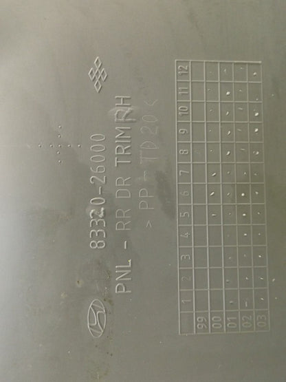 8332026000 2001-2004 Santa Fe Rear Right Door Interior Trim Panel Used 8332026000 OEM