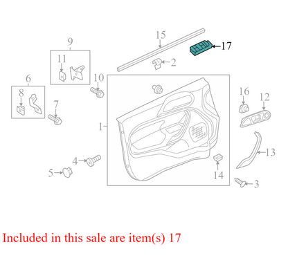 BE8Z14529AA 2011-2019 Ford Fiesta Driver FL Master Window Switch Used OEM D2BT14A132