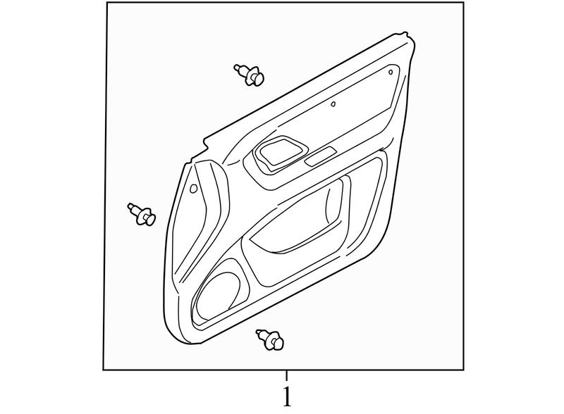 3L8Z7823942AAB 2002-2007 Ford Escape Driver Front Left Door Trim Panel Used OEM 3L8Z7823942AAB